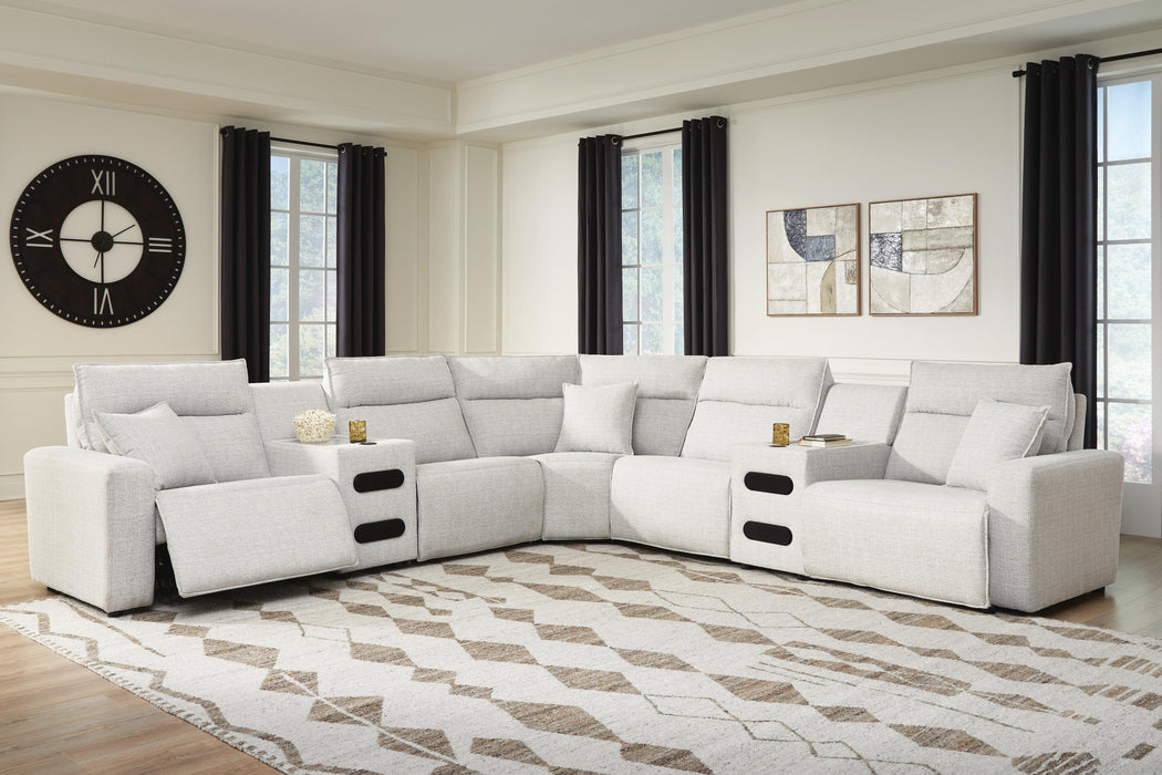 Modmax II Power Reclining Sectional with Audio Consoles - Massey's Furniture Barn (Watertown, NY) 