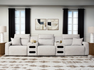 Modmax II Power Reclining Sectional with Audio Consoles - Massey's Furniture Barn (Watertown, NY) 