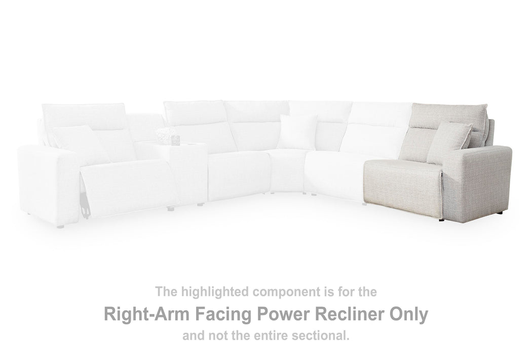 Modmax II Power Reclining Sectional with Chaise and Audio Console - Massey's Furniture Barn (Watertown, NY) 