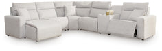 Modmax II Power Reclining Sectional with Chaise and Console - Massey's Furniture Barn (Watertown, NY) 