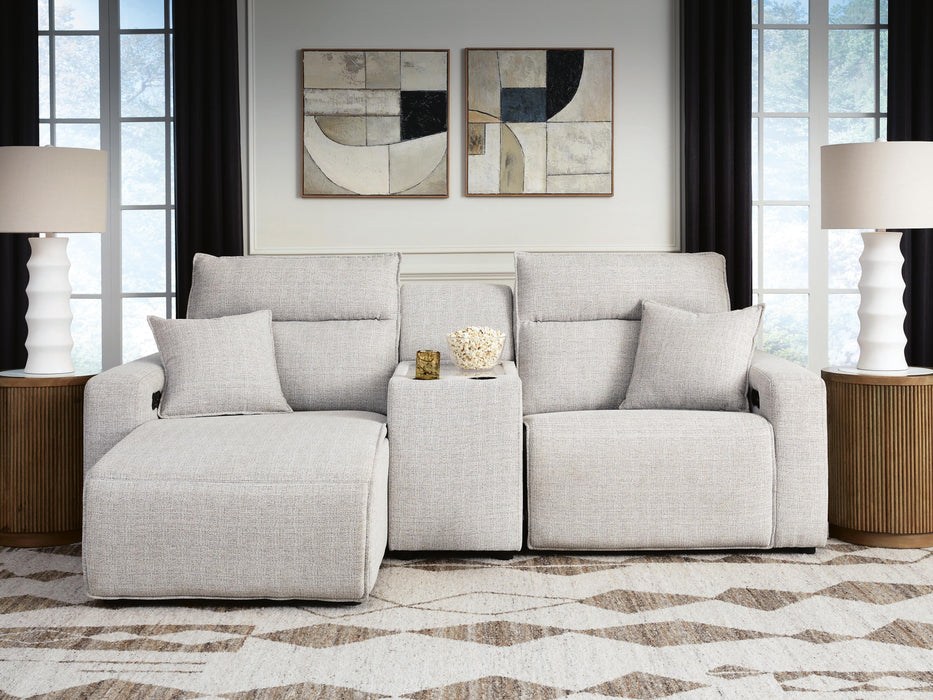 Modmax II Power Reclining Sectional with Chaise and Console - Massey's Furniture Barn (Watertown, NY) 
