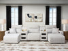 Modmax II Power Reclining Sectional with Chaise and Audio Consoles - Massey's Furniture Barn (Watertown, NY) 