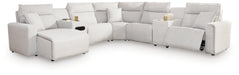Modmax II Power Reclining Sectional with Chaise and Audio Console - Massey's Furniture Barn (Watertown, NY) 