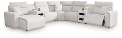 Modmax II Power Reclining Sectional with Chaise and Audio Consoles - Massey's Furniture Barn (Watertown, NY) 