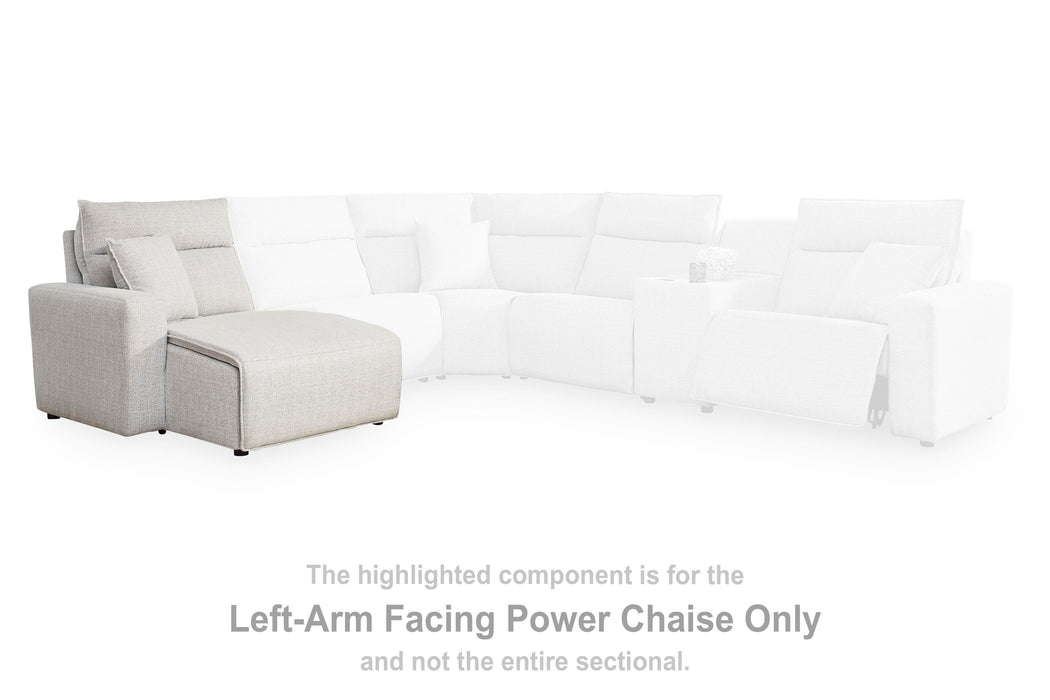 Modmax II Power Reclining Sectional with Chaise and Audio Console - Massey's Furniture Barn (Watertown, NY) 