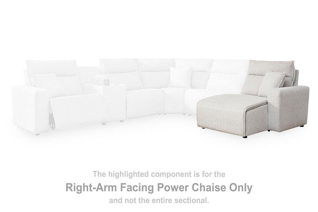 Modmax II Power Reclining Sectional with Chaise and Audio Consoles - Massey's Furniture Barn (Watertown, NY) 