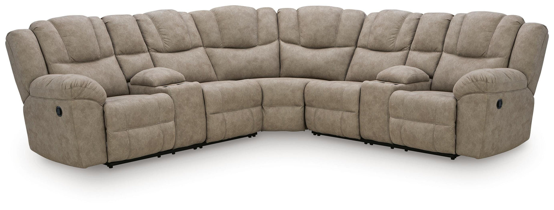 Ravenswaye Reclining Sectional with Double Console - Massey's Furniture Barn (Watertown, NY) 