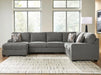 Newellen Sleeper Sectional with Chaise - Massey's Furniture Barn (Watertown, NY) 