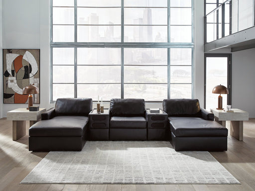 Modmax II Double Chaise Sectional with Audio Consoles - Massey's Furniture Barn (Watertown, NY) 