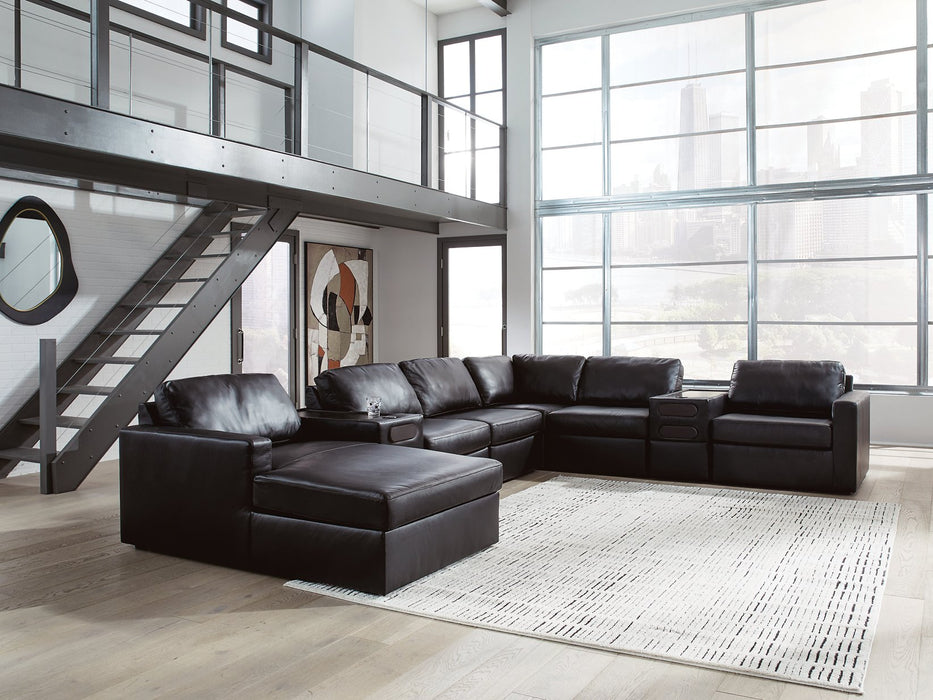 Modmax II Sectional with Chaise and Audio Consoles - Massey's Furniture Barn (Watertown, NY) 