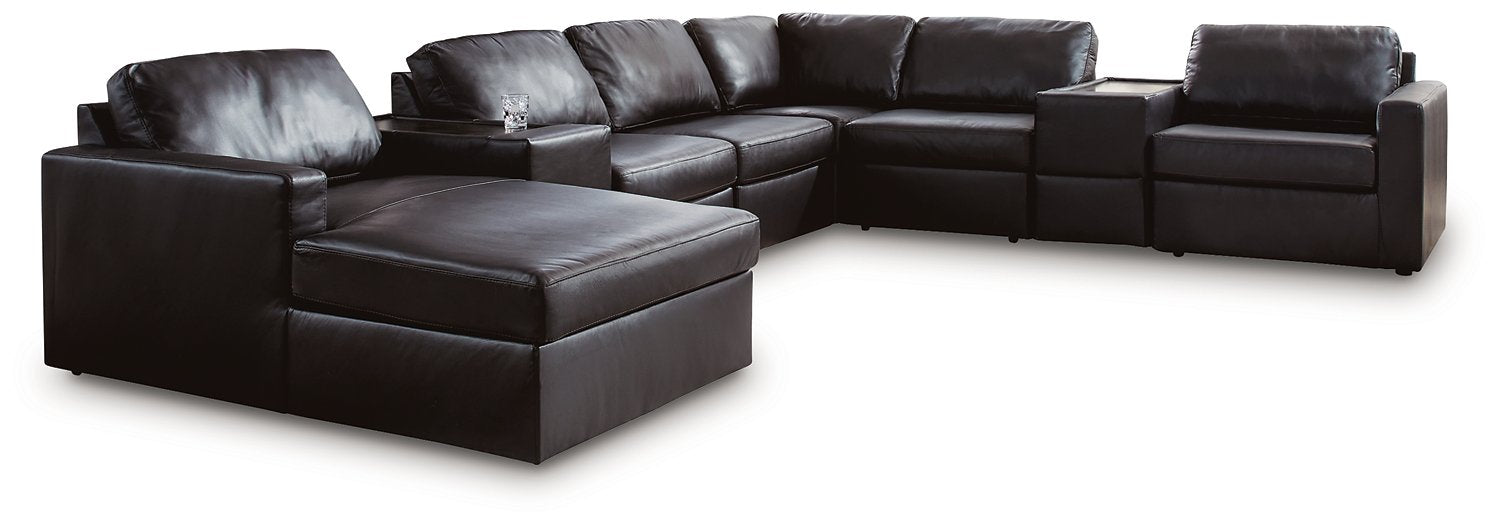 Modmax II Sectional with Chaise and Storage Consoles - Massey's Furniture Barn (Watertown, NY) 