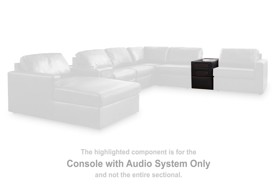 Modmax II Sectional with Chaise and Audio Consoles - Massey's Furniture Barn (Watertown, NY) 