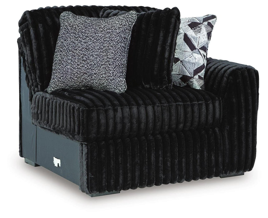 Midnight-Madness Sectional with Chaise - Massey's Furniture Barn (Watertown, NY) 