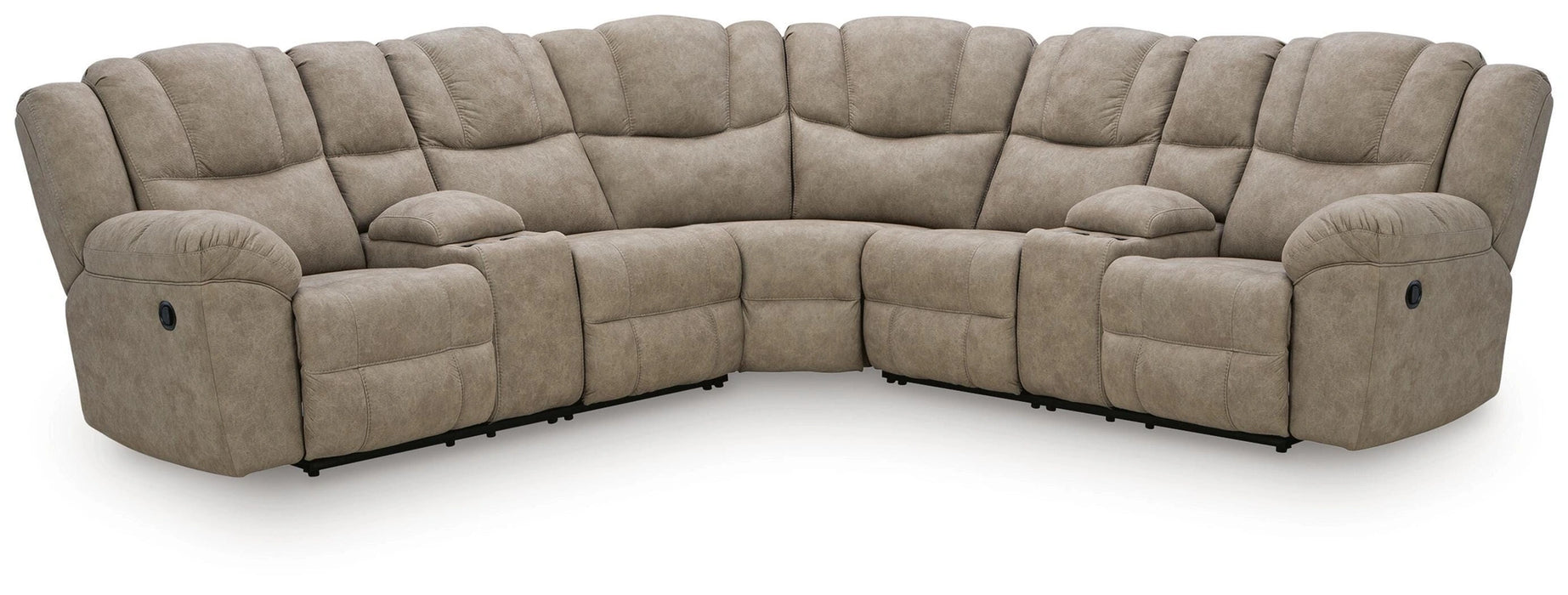 Ravenswaye Reclining Sectional with Double Console - Massey's Furniture Barn (Watertown, NY) 