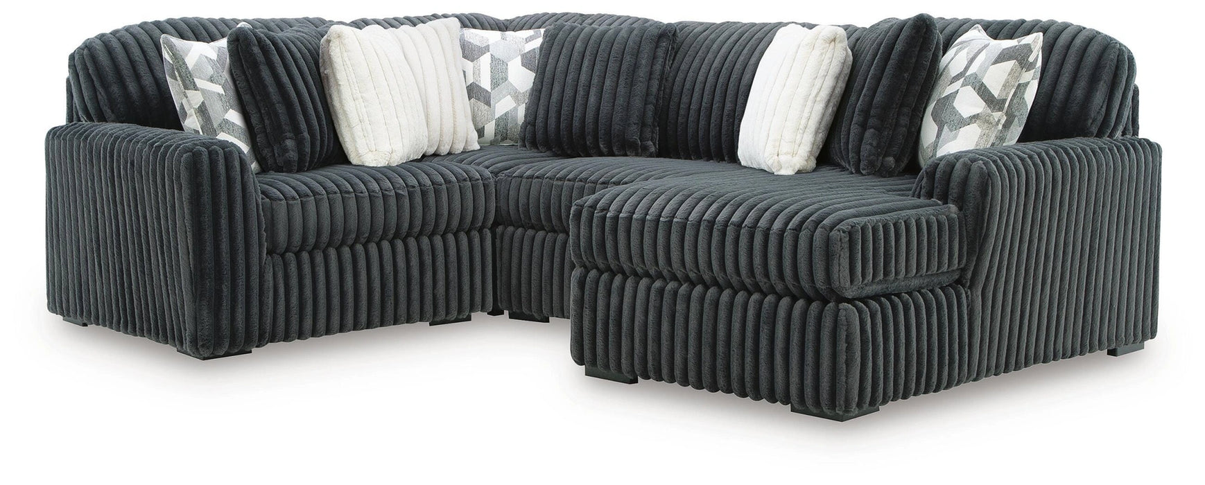 Midnight-Madness Sectional with Chaise - Massey's Furniture Barn (Watertown, NY) 