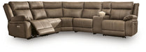 Max-Media Power Reclining Sectional with Audio Console - Massey's Furniture Barn (Watertown, NY) 