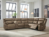 Max-Media Power Reclining Sectional with Audio Console - Massey's Furniture Barn (Watertown, NY) 