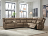 Max-Media Power Reclining Sectional with Audio Console - Massey's Furniture Barn (Watertown, NY) 