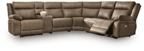 Max-Media Power Reclining Sectional with Audio Console - Massey's Furniture Barn (Watertown, NY) 