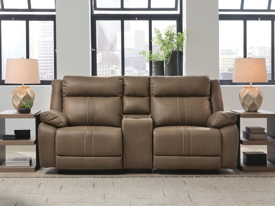 Max-Media Power Reclining Sectional Loveseat with Audio Console - Massey's Furniture Barn (Watertown, NY) 