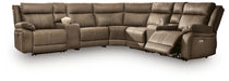 Max-Media Power Reclining Sectional with Audio Consoles - Massey's Furniture Barn (Watertown, NY) 