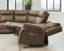 Max-Media Power Reclining Sectional with Audio Console - Massey's Furniture Barn (Watertown, NY) 