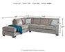 Altari Sleeper Sectional with Chaise - Massey's Furniture Barn (Watertown, NY) 
