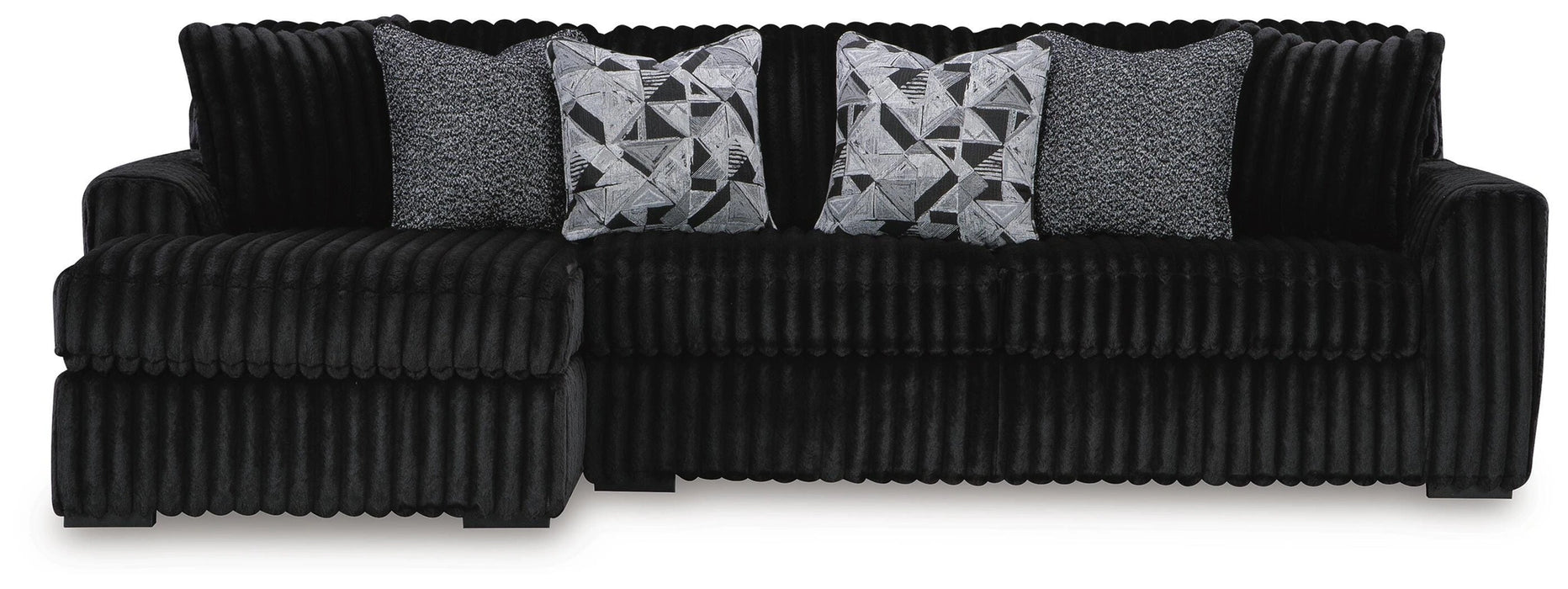 Midnight-Madness Sectional with Chaise - Massey's Furniture Barn (Watertown, NY) 