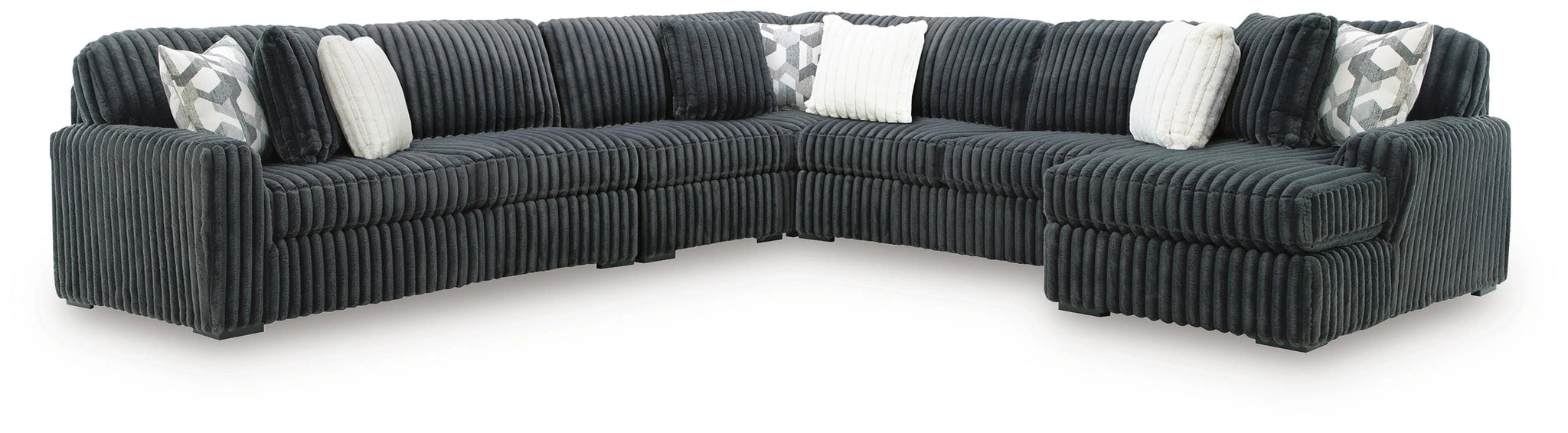Midnight-Madness Sectional with Chaise - Massey's Furniture Barn (Watertown, NY) 