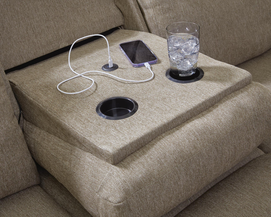 Tarrant Reclining Sofa with Drop Down Table - Massey's Furniture Barn (Watertown, NY) 