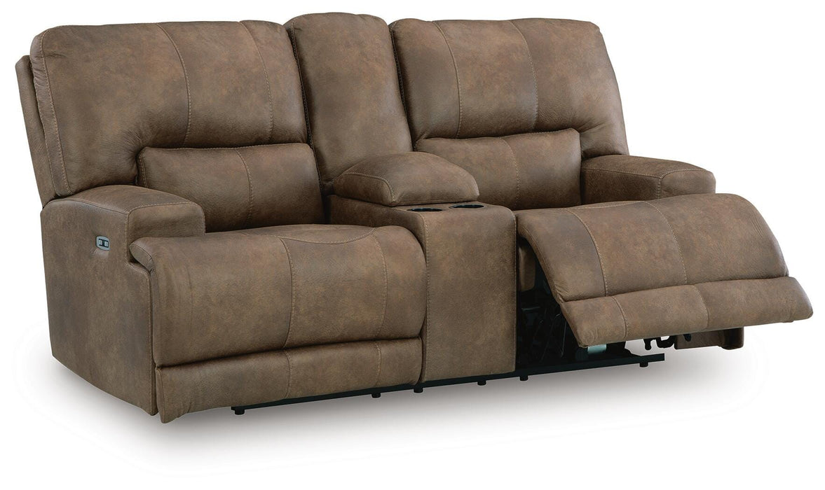 Time-Piece Power Reclining Loveseat with Console - Massey's Furniture Barn (Watertown, NY) 
