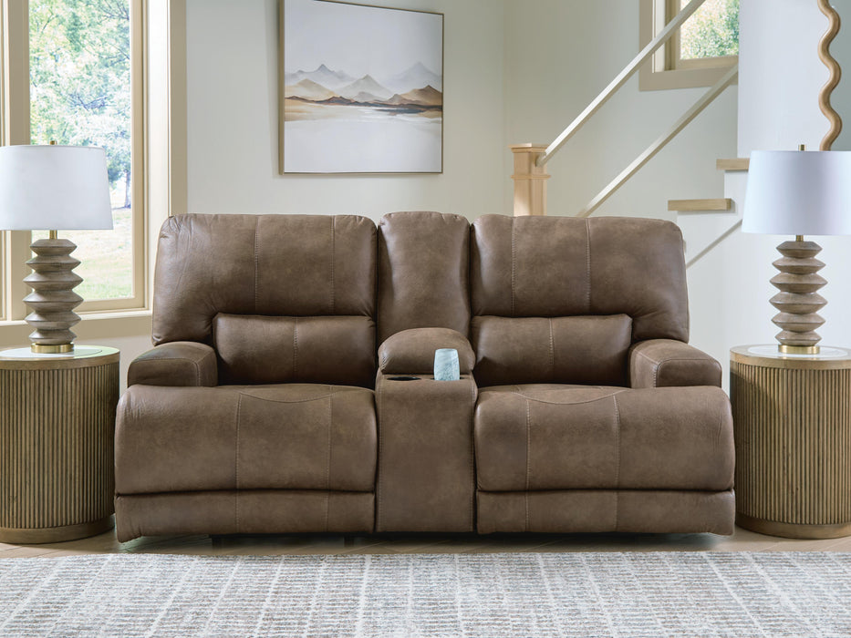 Time-Piece Power Reclining Loveseat with Console - Massey's Furniture Barn (Watertown, NY) 