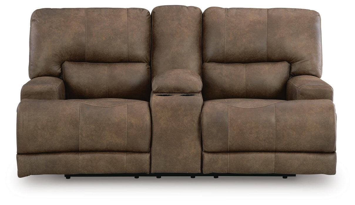Time-Piece Power Reclining Loveseat with Console - Massey's Furniture Barn (Watertown, NY) 
