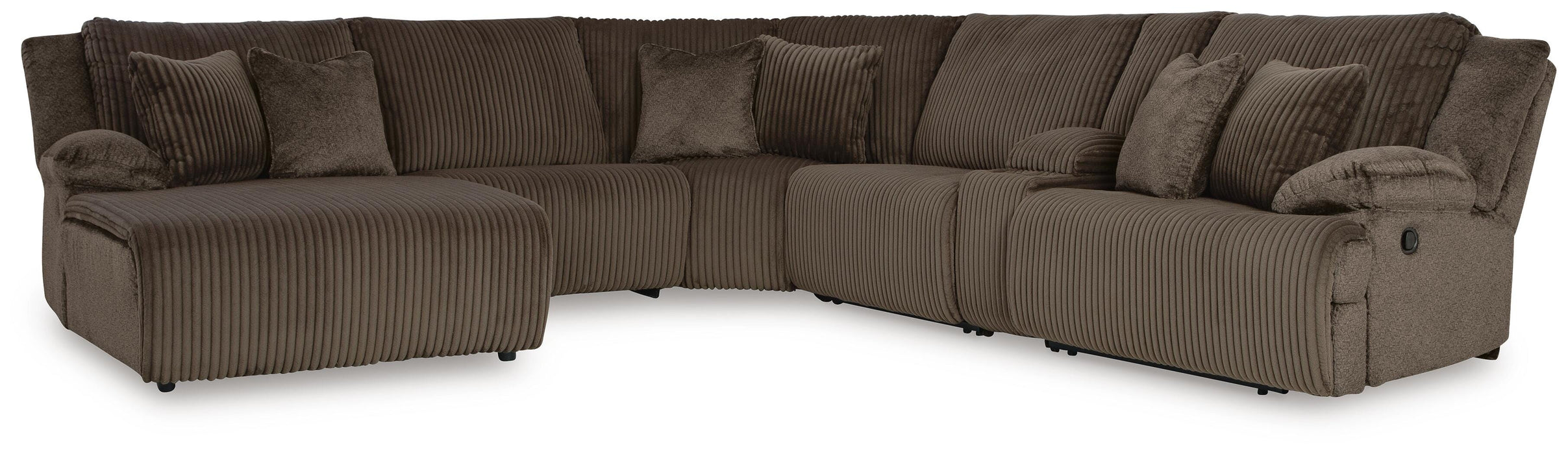 Top Tier Reclining Sectional with Chaise - Massey's Furniture Barn (Watertown, NY) 