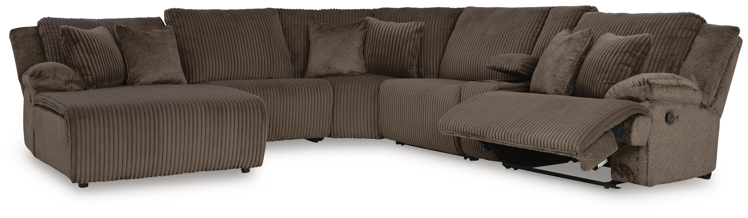 Top Tier Reclining Sectional with Chaise - Massey's Furniture Barn (Watertown, NY) 