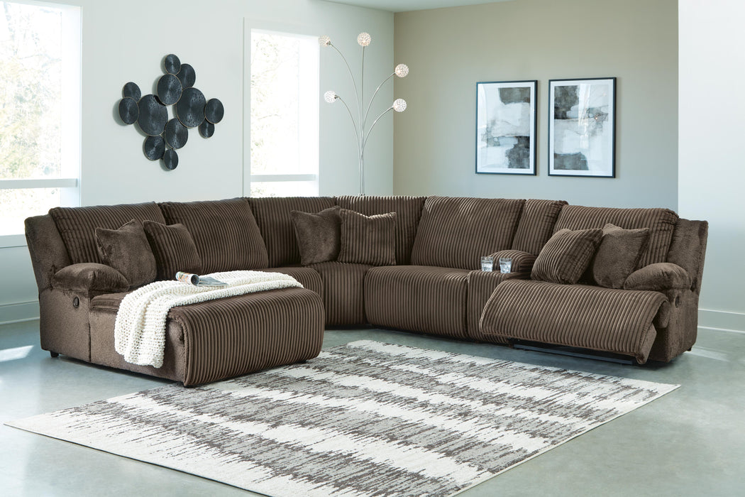 Top Tier Reclining Sectional with Chaise - Massey's Furniture Barn (Watertown, NY) 