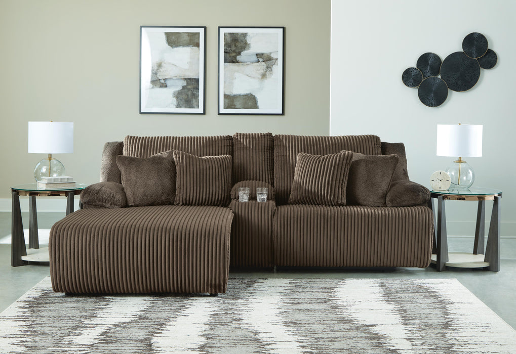 Top Tier Reclining Sectional Sofa with Chaise - Massey's Furniture Barn (Watertown, NY) 