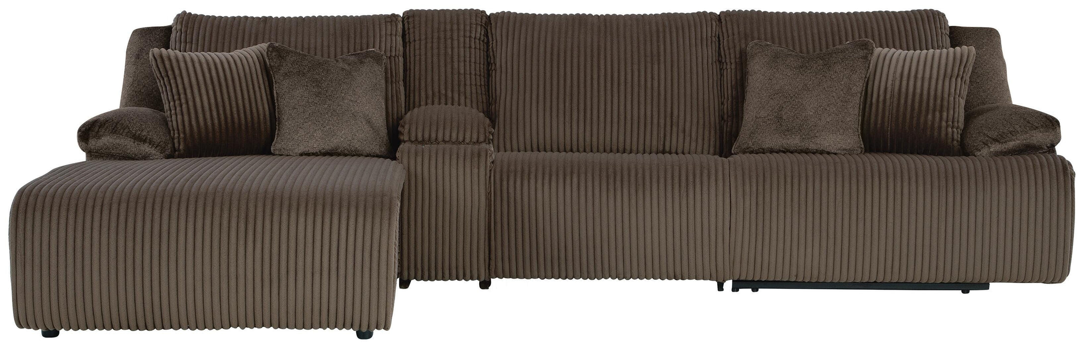 Top Tier Reclining Sectional with Chaise - Massey's Furniture Barn (Watertown, NY) 
