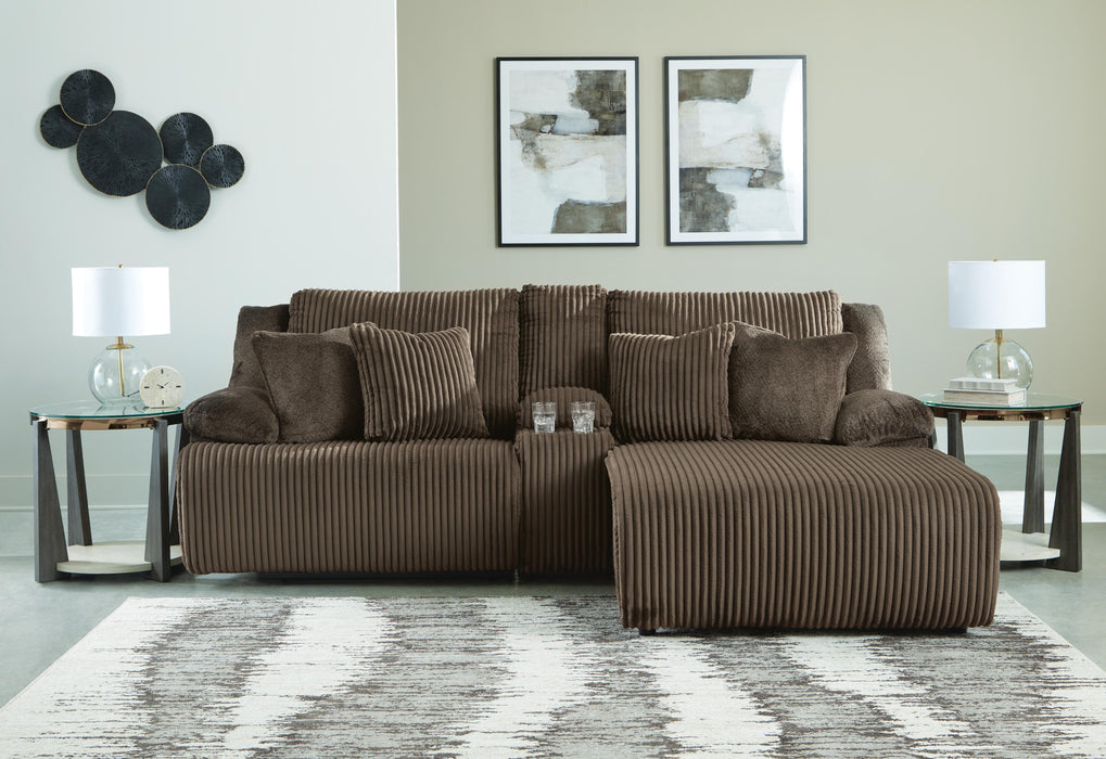 Top Tier Reclining Sectional Sofa with Chaise - Massey's Furniture Barn (Watertown, NY) 