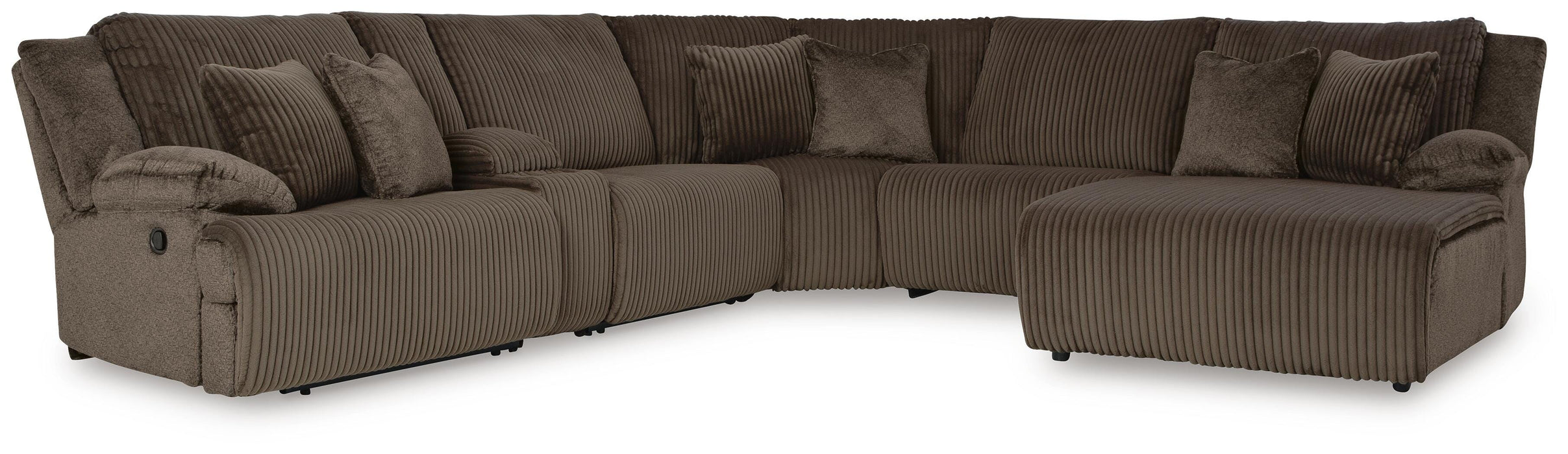 Top Tier Reclining Sectional with Chaise - Massey's Furniture Barn (Watertown, NY) 