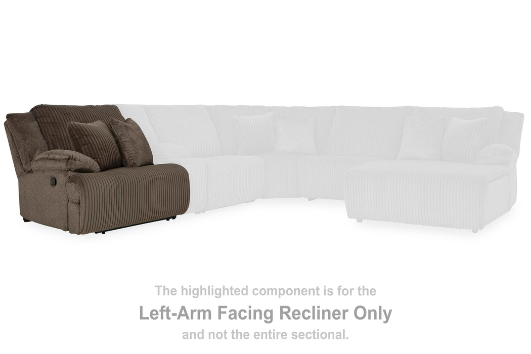Top Tier Reclining Sectional Sofa with Chaise - Massey's Furniture Barn (Watertown, NY) 