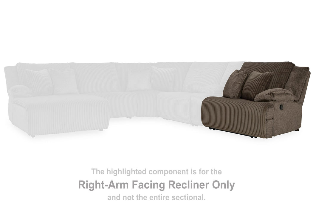 Top Tier Reclining Sectional with Chaise - Massey's Furniture Barn (Watertown, NY) 