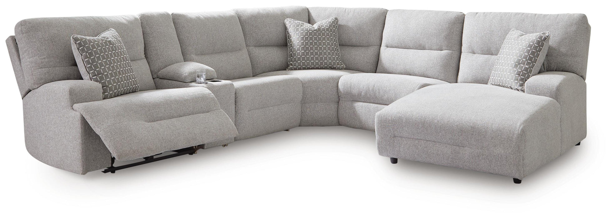 Acklen Place Power Reclining Sectional with Chaise - Massey's Furniture Barn (Watertown, NY) 