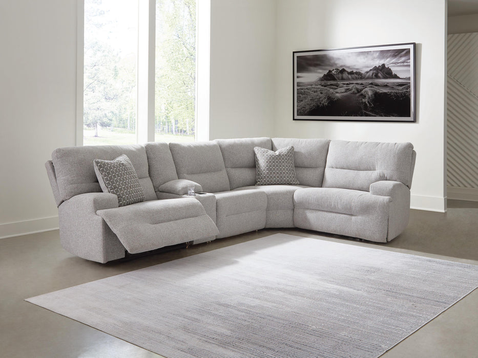 Acklen Place Power Reclining Sectional with Storage Console - Massey's Furniture Barn (Watertown, NY) 