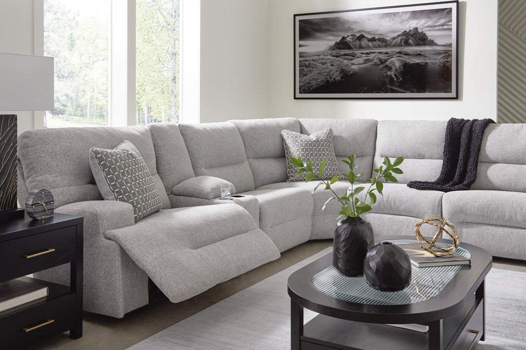 Acklen Place Power Sectional Reclining Sofa with Storage Console - Massey's Furniture Barn (Watertown, NY) 