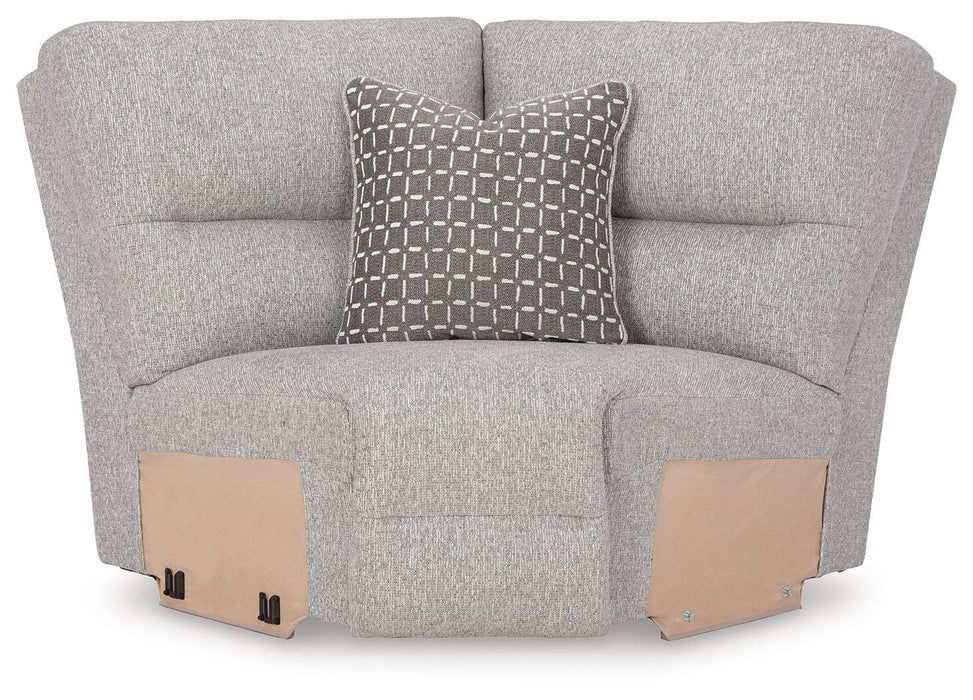 Acklen Place Power Sectional Reclining Sofa with Storage Console - Massey's Furniture Barn (Watertown, NY) 
