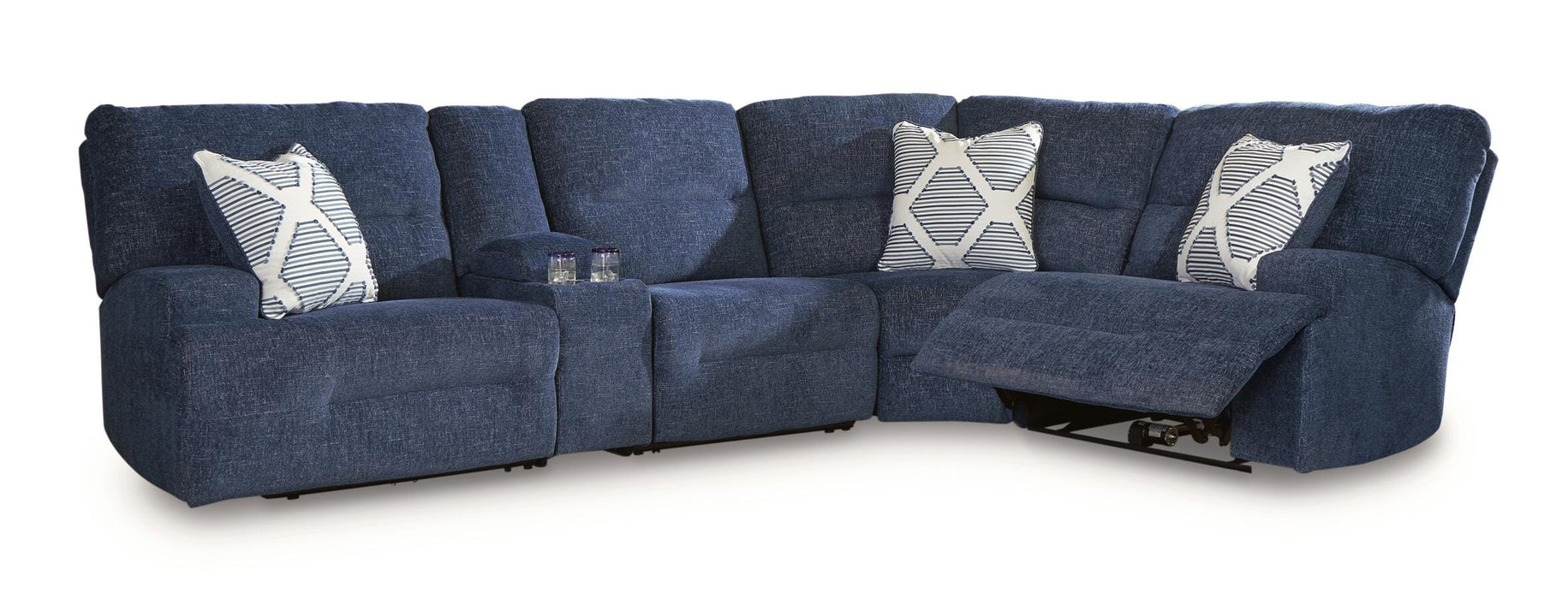Acklen Place Power Reclining Sectional with Storage Console - Massey's Furniture Barn (Watertown, NY) 