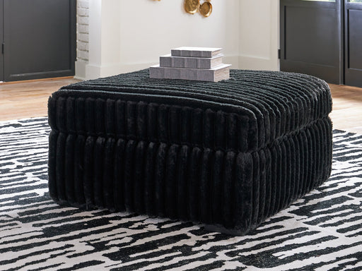 Midnight-Madness Oversized Accent Ottoman - Massey's Furniture Barn (Watertown, NY) 