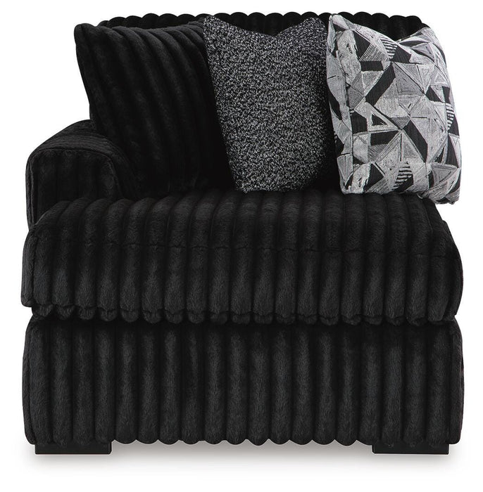 Midnight-Madness Sectional with Chaise - Massey's Furniture Barn (Watertown, NY) 