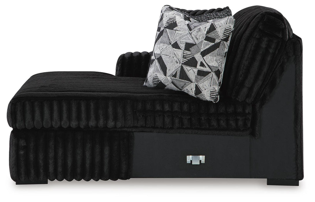Midnight-Madness Sectional with Chaise - Massey's Furniture Barn (Watertown, NY) 